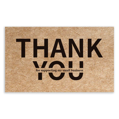 30pcs Natural Kraft Paper Thank You Card Enterprise Store Business Thank You Order Card Wholesale Custom Gift Decoration Card