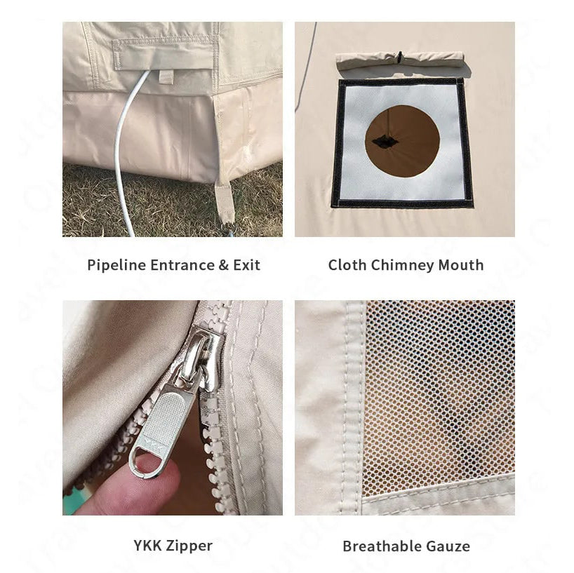 3-4 PERSON TENT 20㎡ Large Camping Tent | Tribal Pyramid Tent | Outdoor Windproof Family Tent Luxury Canopy