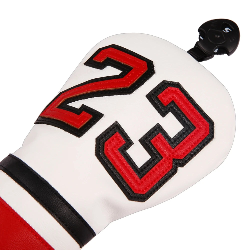 PU Leather Number 23 Golf Club Headcover Set Golf 460CC Driver and FW  Fariway Wood Hybird Cover