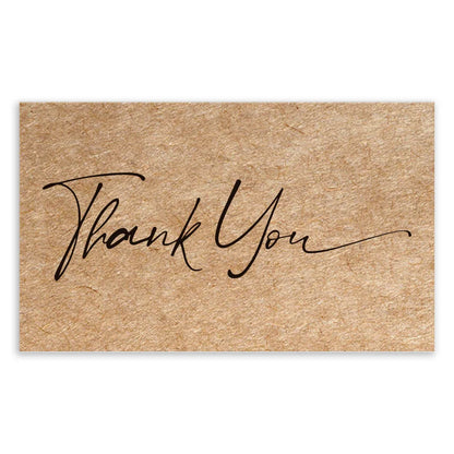 30pcs Natural Kraft Paper Thank You Card Enterprise Store Business Thank You Order Card Wholesale Custom Gift Decoration Card