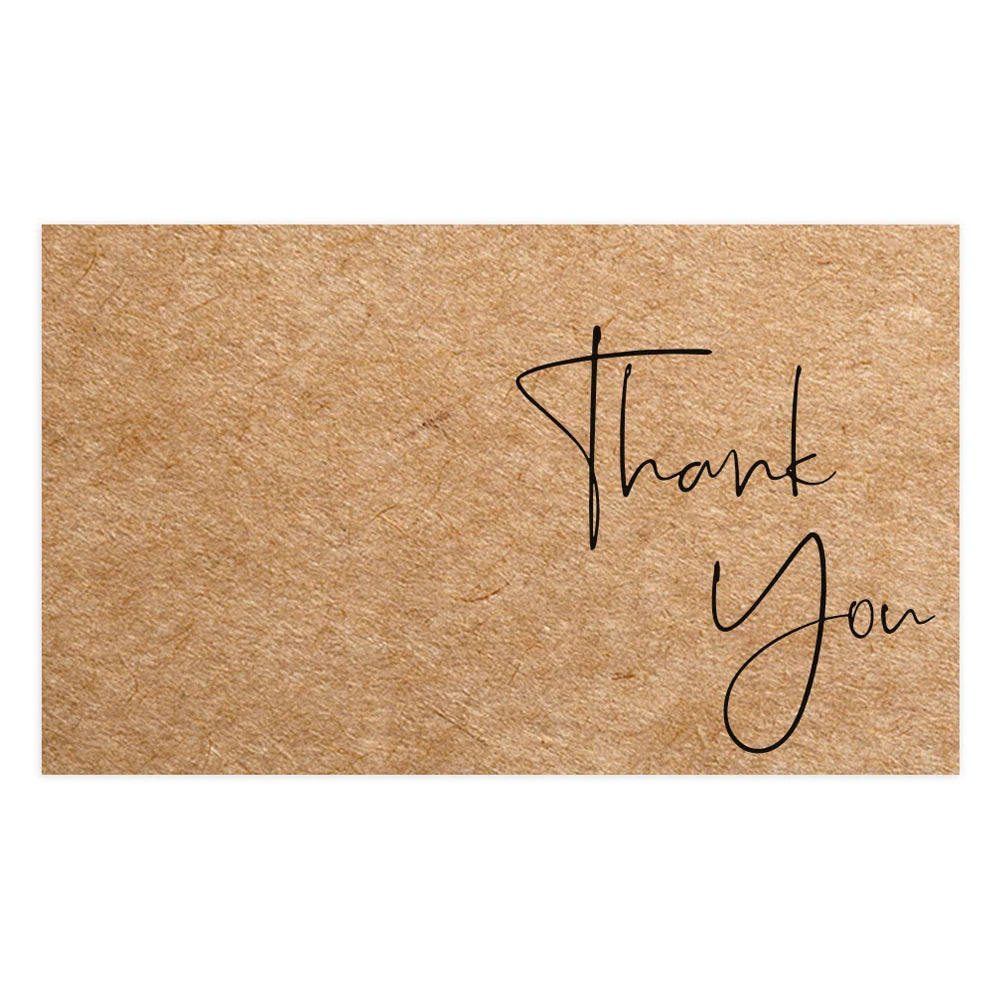 30pcs Natural Kraft Paper Thank You Card Enterprise Store Business Thank You Order Card Wholesale Custom Gift Decoration Card