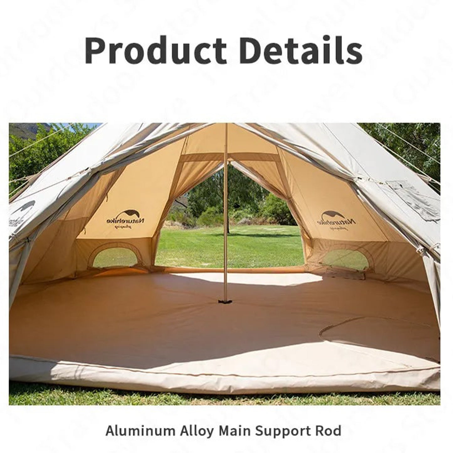 3-4 PERSON TENT 20㎡ Large Camping Tent | Tribal Pyramid Tent | Outdoor Windproof Family Tent Luxury Canopy