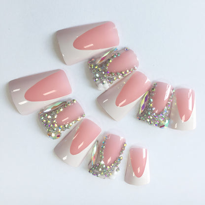 Colorful rhinestone nail polish, personalized luxury with one click