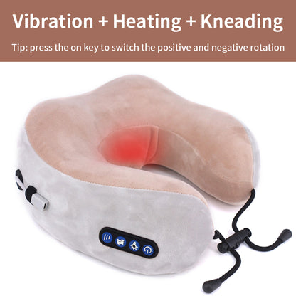 Electric Neck Massager U-shaped Pillow Multifunctional Portable Shoulder Cervical Massager