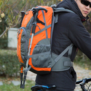 Water-Resistant Hiking Backpack, Large Capacity Spine Support Load-Reduction Rucksack for Outdoor Trekking & Long Trips