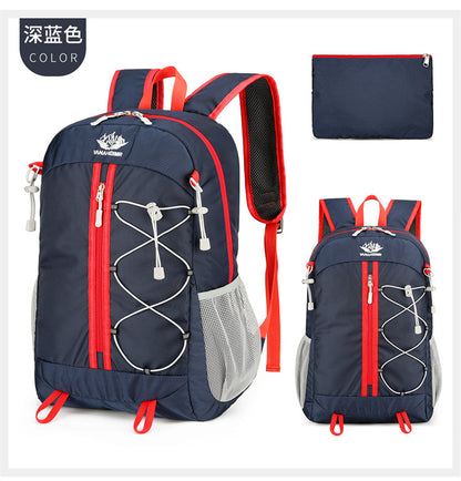 Ultra Lightweight Foldable Large Capacity Oxford Cloth Backpack, Multi-functional Casual Outdoor Hiking Backpack