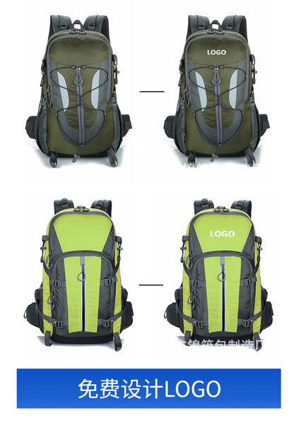 Water-Resistant Hiking Backpack, Large Capacity Spine Support Load-Reduction Rucksack for Outdoor Trekking & Long Trips