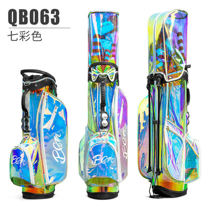 PGM跨境高尔夫球包女士七彩色TPU带球夹稳固脚架炫彩高尔夫支架包