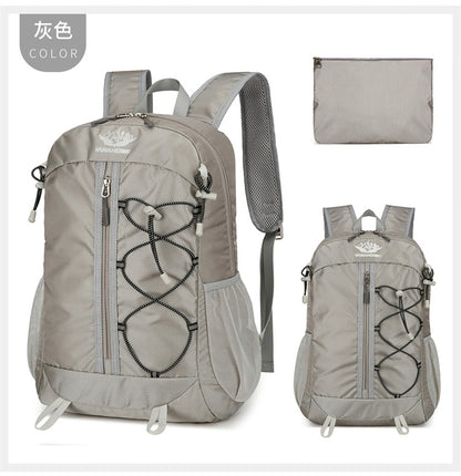 Ultra Lightweight Foldable Large Capacity Oxford Cloth Backpack, Multi-functional Casual Outdoor Hiking Backpack