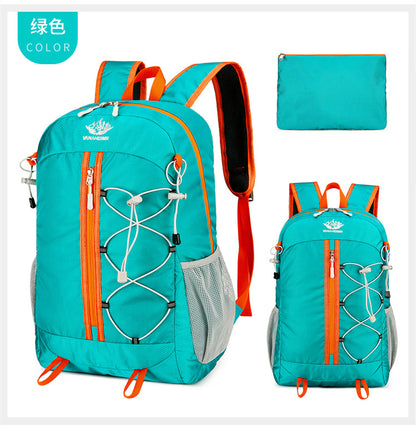 Ultra Lightweight Foldable Large Capacity Oxford Cloth Backpack, Multi-functional Casual Outdoor Hiking Backpack