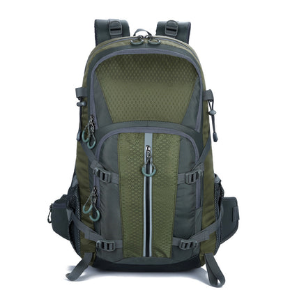 Water-Resistant Hiking Backpack, Large Capacity Spine Support Load-Reduction Rucksack for Outdoor Trekking & Long Trips