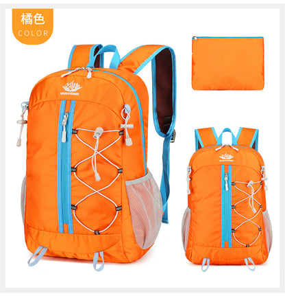 Ultra Lightweight Foldable Large Capacity Oxford Cloth Backpack, Multi-functional Casual Outdoor Hiking Backpack