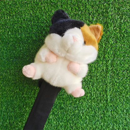 Tricolor Cat Golf Driver Headcover Plush Fairway Wood Head Cover Drop Shipping