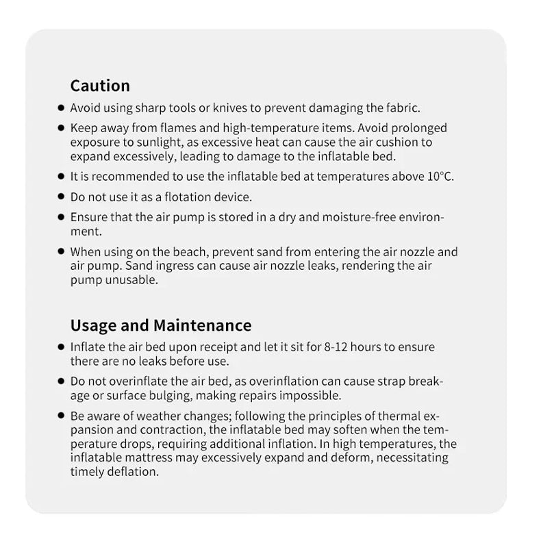 New Air Mattress with Built-In Pump | Self-Inflating Mat Cushion | Outdoor Tent Inflatable Bed | Double Sleeping Pad | for Camping or Indoor