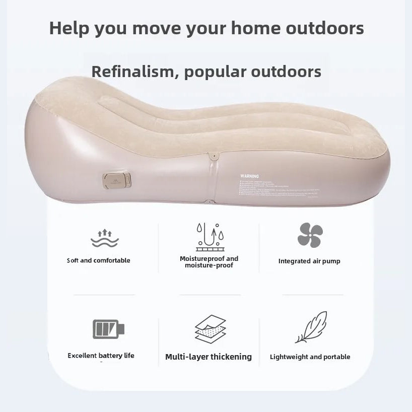 Fast Inflatable Air Sofa Bed | Outdoor Portable Air Mattress | Lazy Camping Automatic Inflatable Sleeping Mat | Updated