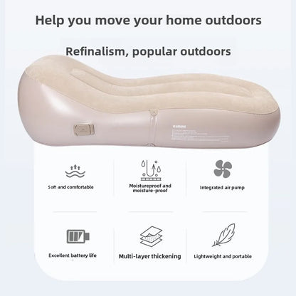 Fast Inflatable Air Sofa Bed | Outdoor Portable Air Mattress | Lazy Camping Automatic Inflatable Sleeping Mat | Updated