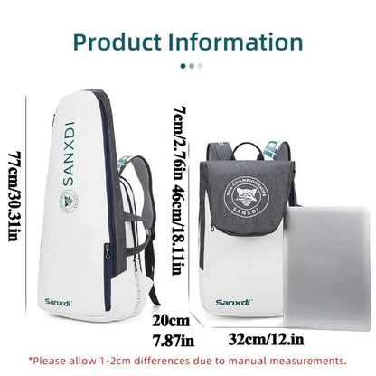 Foldable Tennis Paddle Backpack creative Handbag Badminton Racket Bag Expandable Tear Resistant Sports Bags Unisex