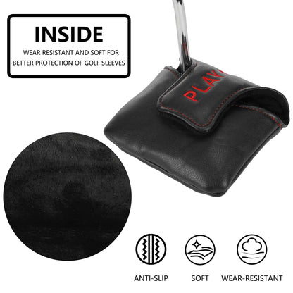 Golf Putter Head Cover With Eye-catching – PU & Wear-Resistant, Soft Velour Lining,Best Gift For Golfers
