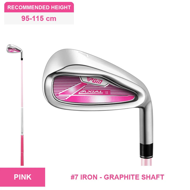 Kids Golf Club Junior #7 Iron Graphite Shaft for Boys Girls Beginner Practice 95-155cm