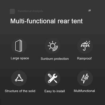 1-2 People Tent Outdoor Car Rear Tent | Camping Picnic Car Rear Tent | Canopy-Equipped Car Rear Extension Tent | Sunshade & Rainproof Car Rear Tent