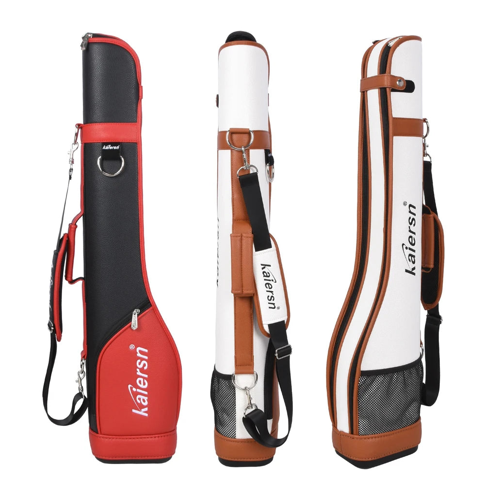 Portable PU Lightweight Park Golf Gun Bag Waterproof Microfiber Leather Durable Multipurpose Sports Golf Club Bag Golf Supplies