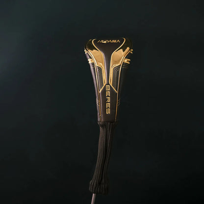 Premium Golden Golf Club Head Covers Set Luxury PU Leather Driver Fairway Hybrid Iron Putter Headcover Protector Set
