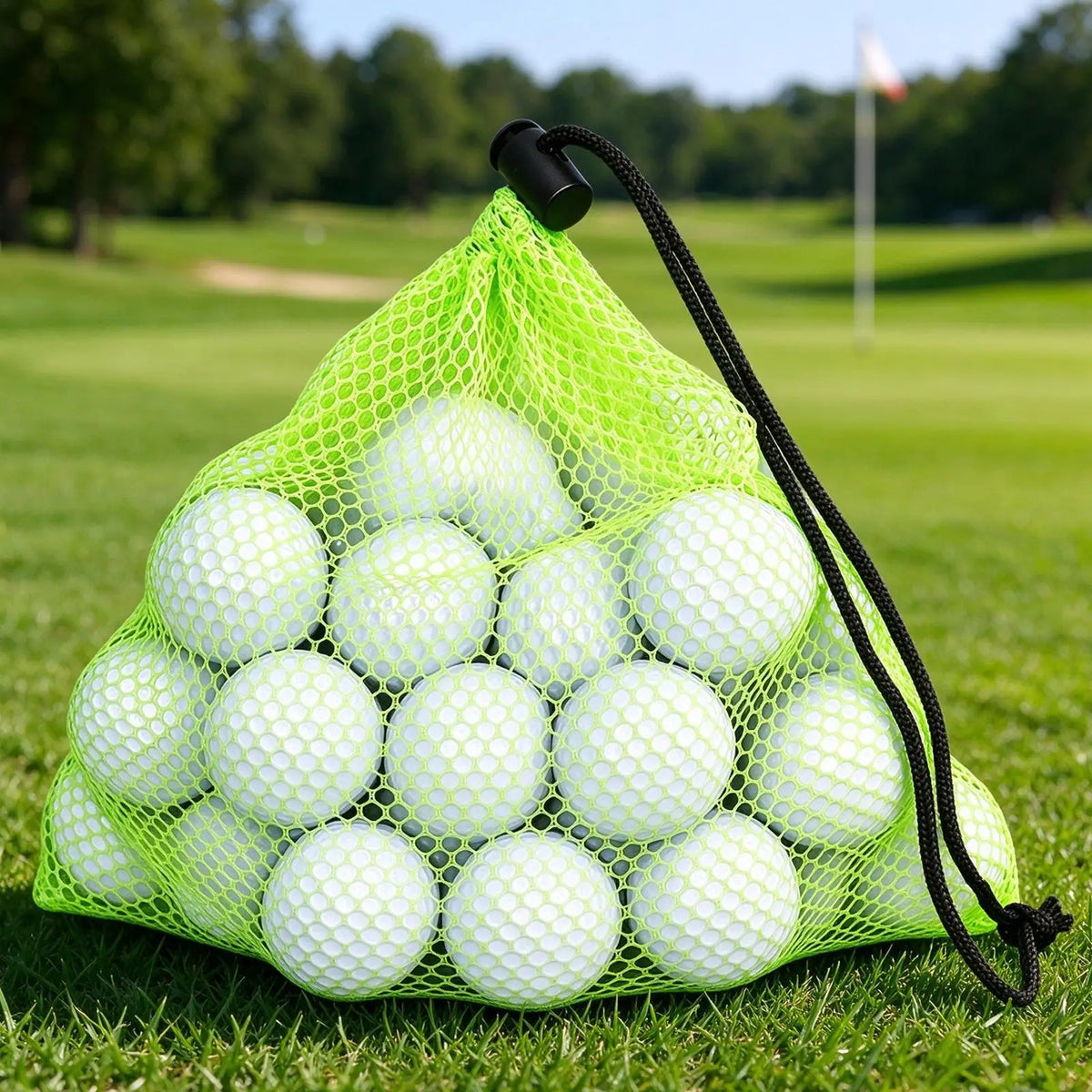 Golf Ball Bag Pouch Training Practice Drawstring Organizer Mesh Golf Ball Storage Bag For Fathers Husbands Grandfathers Gym Men
