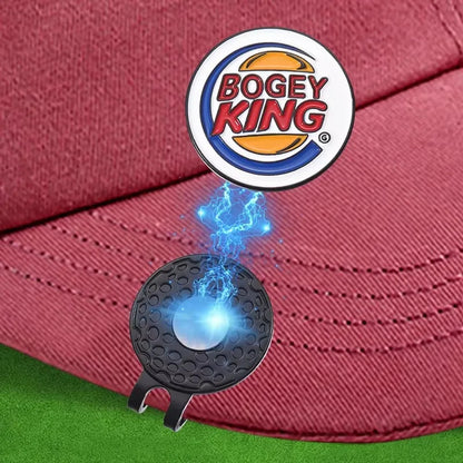 Bogey Ball King Creative Golf Hat Clips Magnetic Golf Ball Marker Cap Clip Trendy Decorative Jewelry Gift for Golf Lover