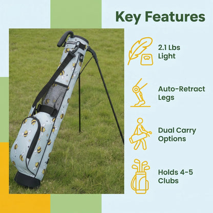LivsinGolf Lightweight Sunday Golf Bag with Shoulder Strap & Stand -Easy to Carry and Durable Golf Bag