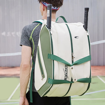 Professional Tennis Racket Backpack Adult Large Capacity Padel Pickleball Racquet Bag Shoe Compartment Squash Badminton Backpack