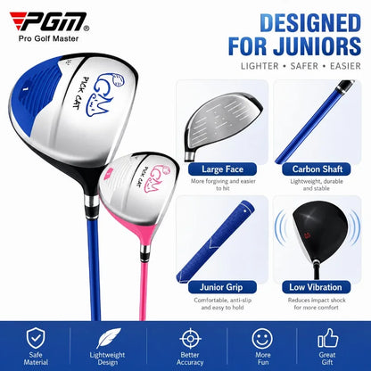 PGM Kids Golf Club Junior Wood Hybrid Club 312 Years Children Beginner Training Right Hand Golf Practice Club