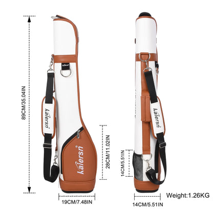 Portable PU Lightweight Park Golf Gun Bag Waterproof Microfiber Leather Durable Multipurpose Sports Golf Club Bag Golf Supplies