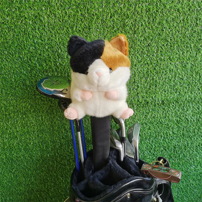 Tricolor Cat Golf Driver Headcover Plush Fairway Wood Head Cover Drop Shipping