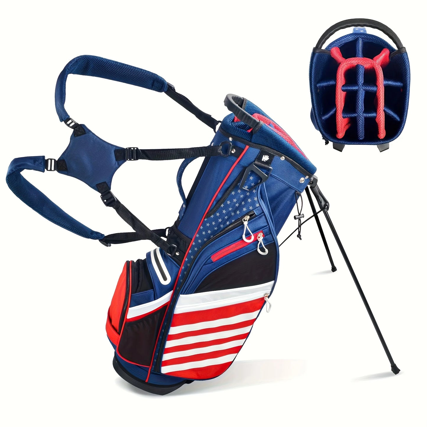 Golf Bag for Men and Women, Portable Golf Stand Bag with Dual Shoulder Straps - Multifunctional Golf Course Carry Bag