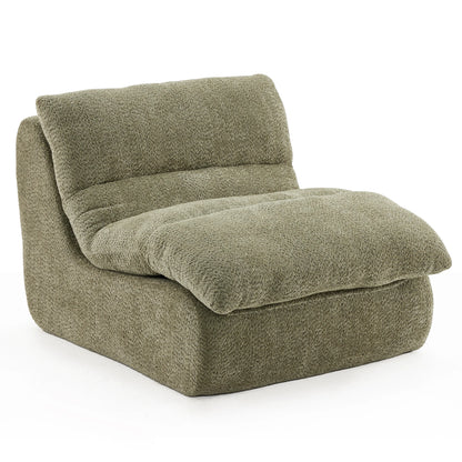 Chenille Sofa, Modern Fabric Couch with High-Elastic Memory Foam, No Assembly, Soft & Skin-Friendly, for Living Room, Apartment