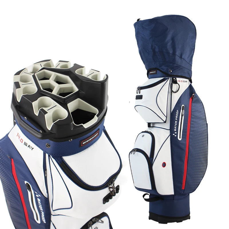Multifunctional Golf Cart Bag, 14-Way Full Length Divider Top, Lightweight Durable Golf Club Carry Bag for Golf Course