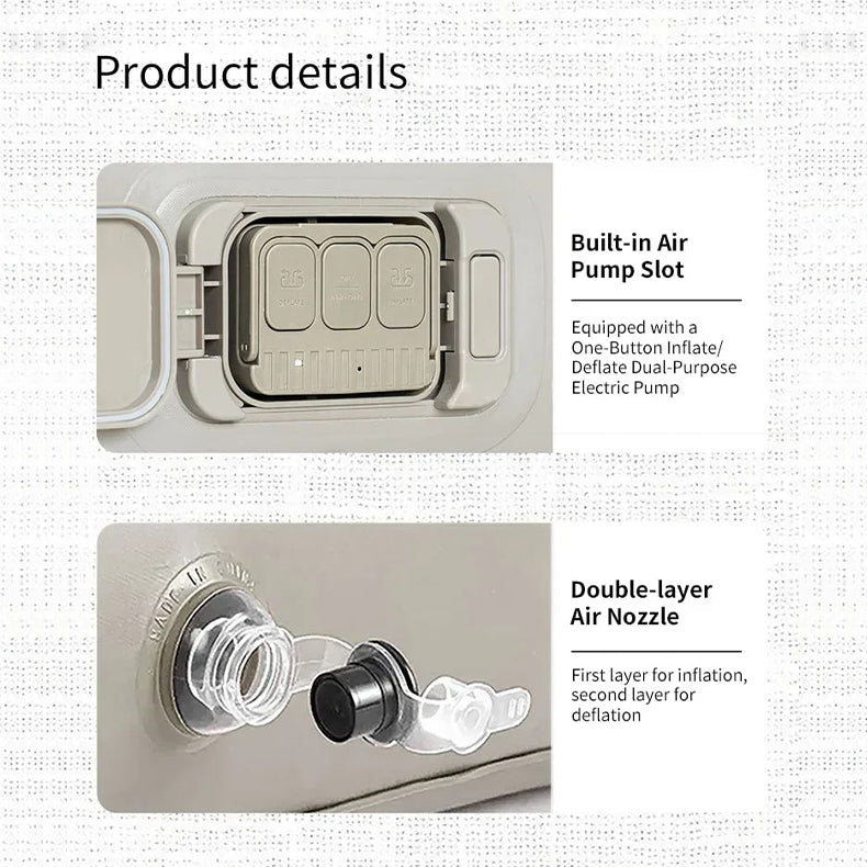 New Air Mattress with Built-In Pump | Self-Inflating Mat Cushion | Outdoor Tent Inflatable Bed | Double Sleeping Pad | for Camping or Indoor