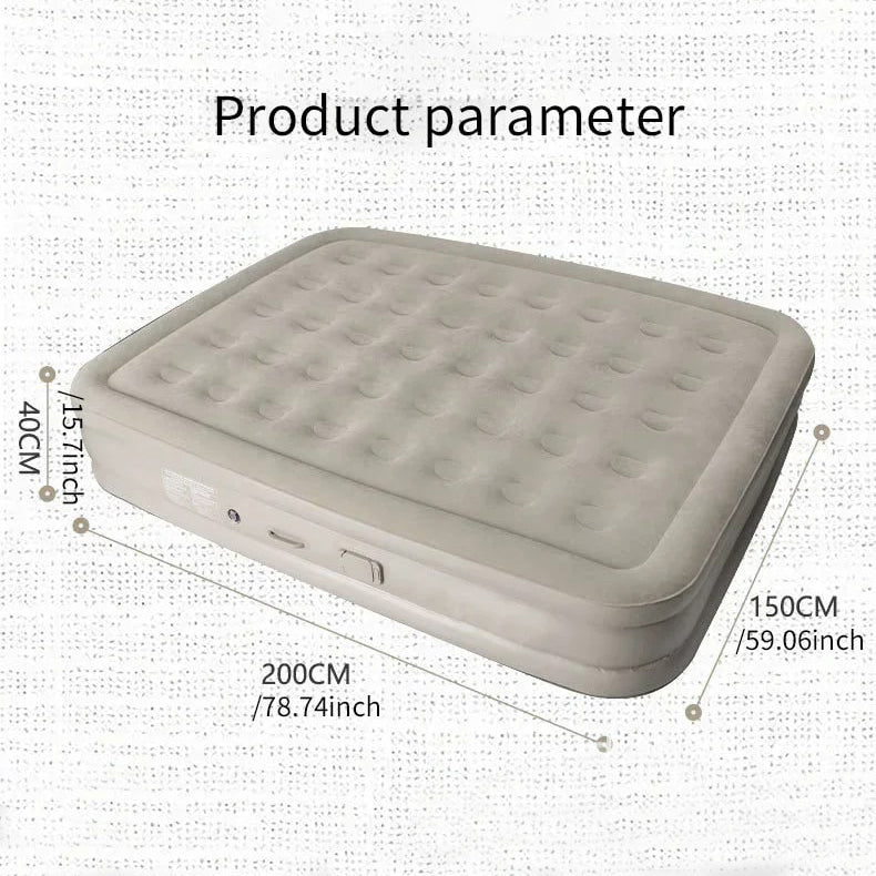 New Air Mattress with Built-In Pump | Self-Inflating Mat Cushion | Outdoor Tent Inflatable Bed | Double Sleeping Pad | for Camping or Indoor