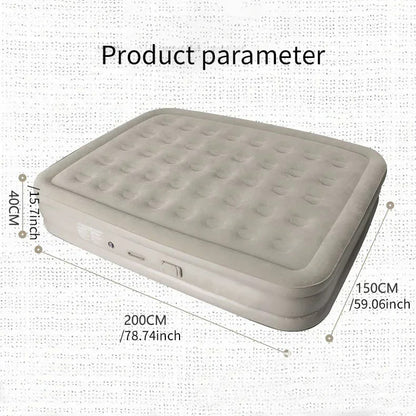 New Air Mattress with Built-In Pump | Self-Inflating Mat Cushion | Outdoor Tent Inflatable Bed | Double Sleeping Pad | for Camping or Indoor