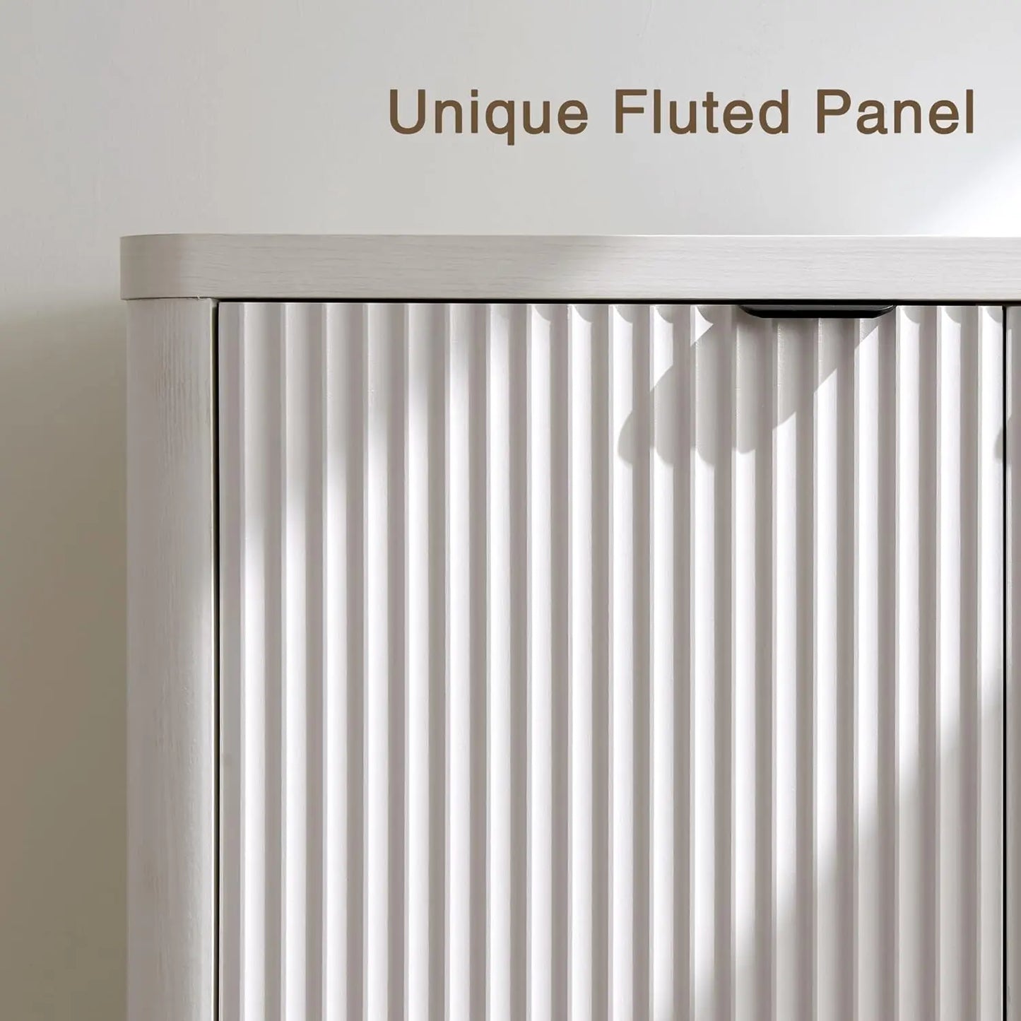 65" Buffet Sideboard with 4 Doors Adjustable Shelves Coffee Bar Console for Dining Living Entryway White Customized