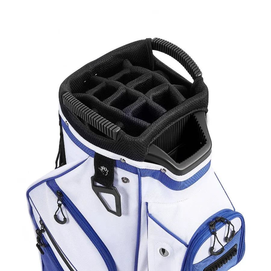 Golf Cart Bag, 15 Way Top Divider Organizer, Golf Club Bag with Full-length Divider, Storage Pockets, Ergonomic Shoulder Strap,