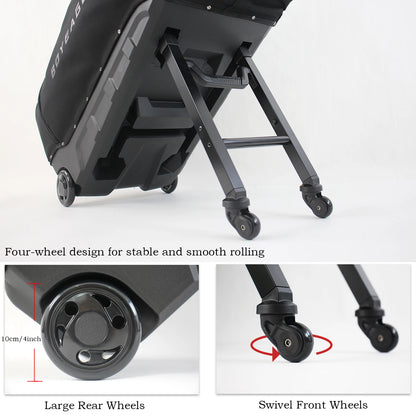Golf Travel Bag for Airlines, 4-Wheel Rolling Golf Club Travel Cover, Thick Padded Anti-Collision Golf Airline Bag with Hidden R