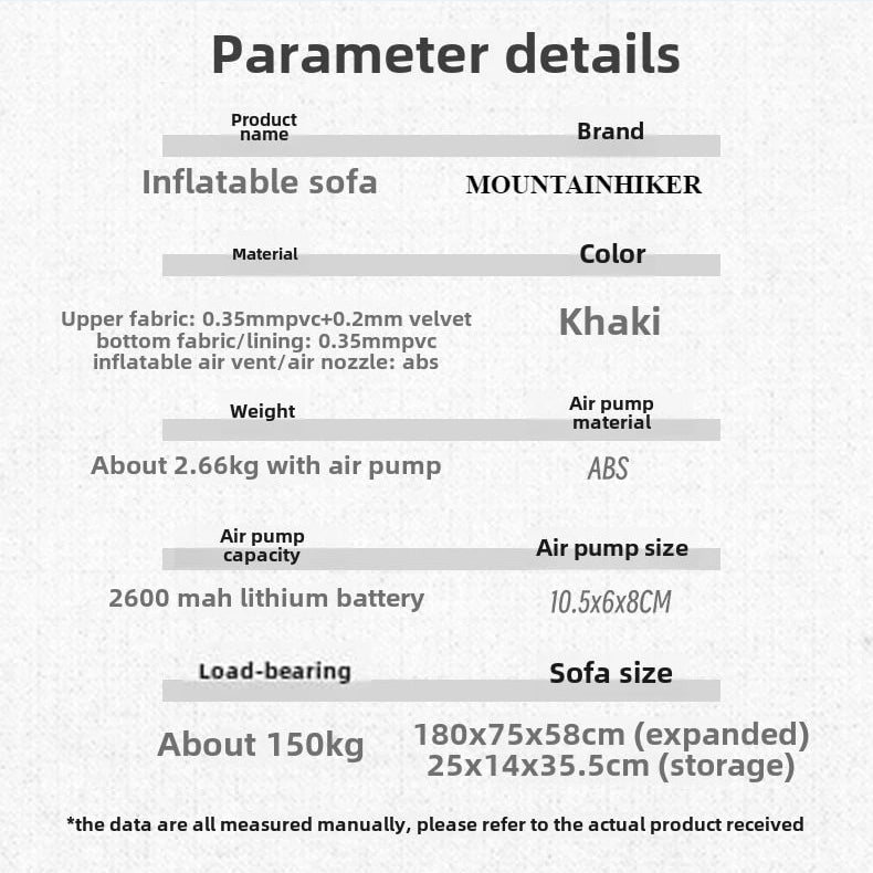 Fast Inflatable Air Sofa Bed | Outdoor Portable Air Mattress | Lazy Camping Automatic Inflatable Sleeping Mat | Updated