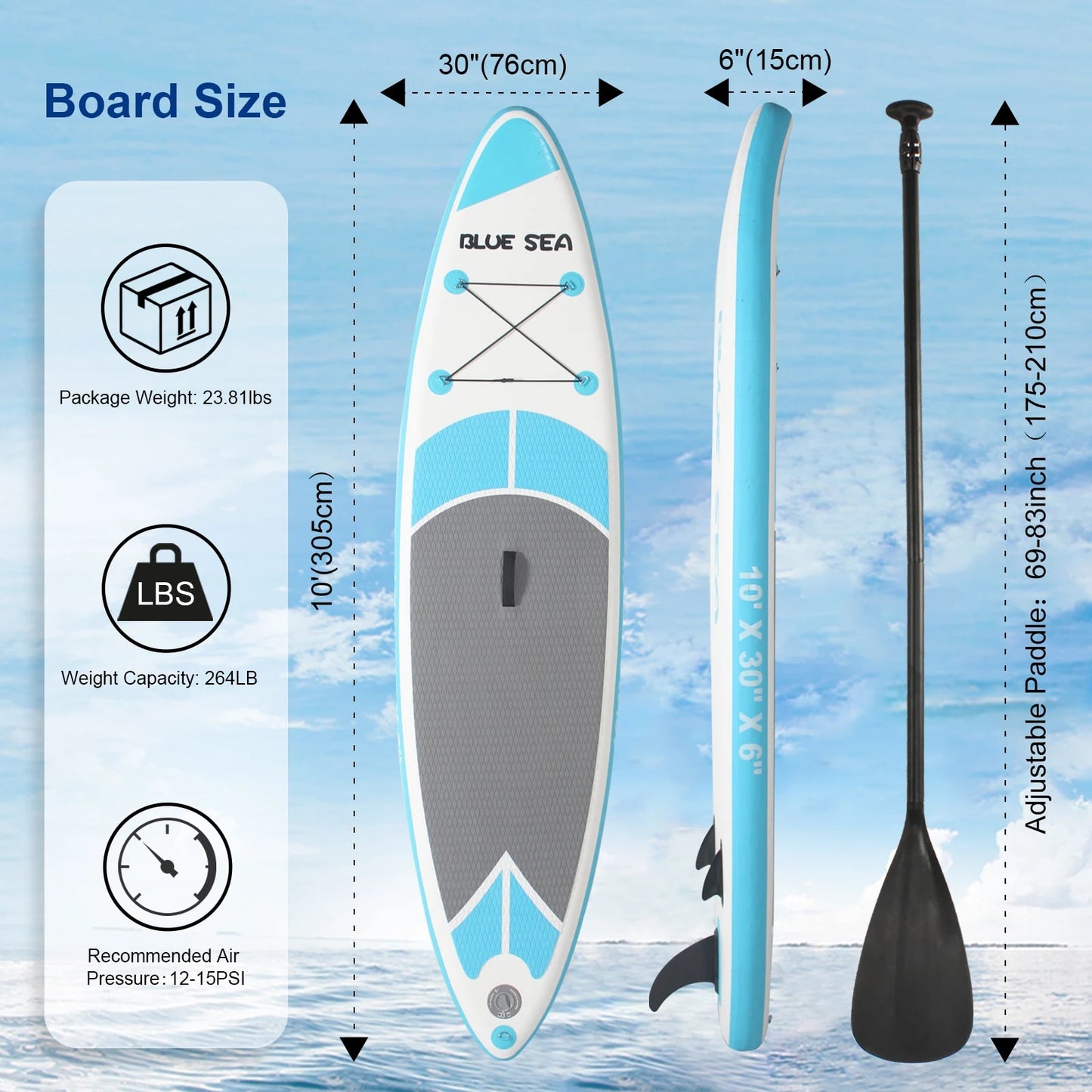 Inflatable Stand Up Paddle Board (SUP) | Versatile Yoga Paddle Board | Premium Accessories Included | For All Adult Skill Levels