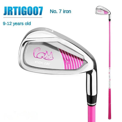 PGM Clubs Kids  Golf 7#  IRONS Right Handed Aluminum Alloy Head Children  for 3-12 Years Pole Carbon Shaft JRTiG007