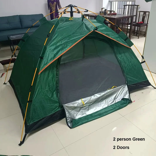Portable Outdoor Automatic Tent 2/3~4 Person Easy Instant Setup Camping Tent Multistyles Backpacking Tent
