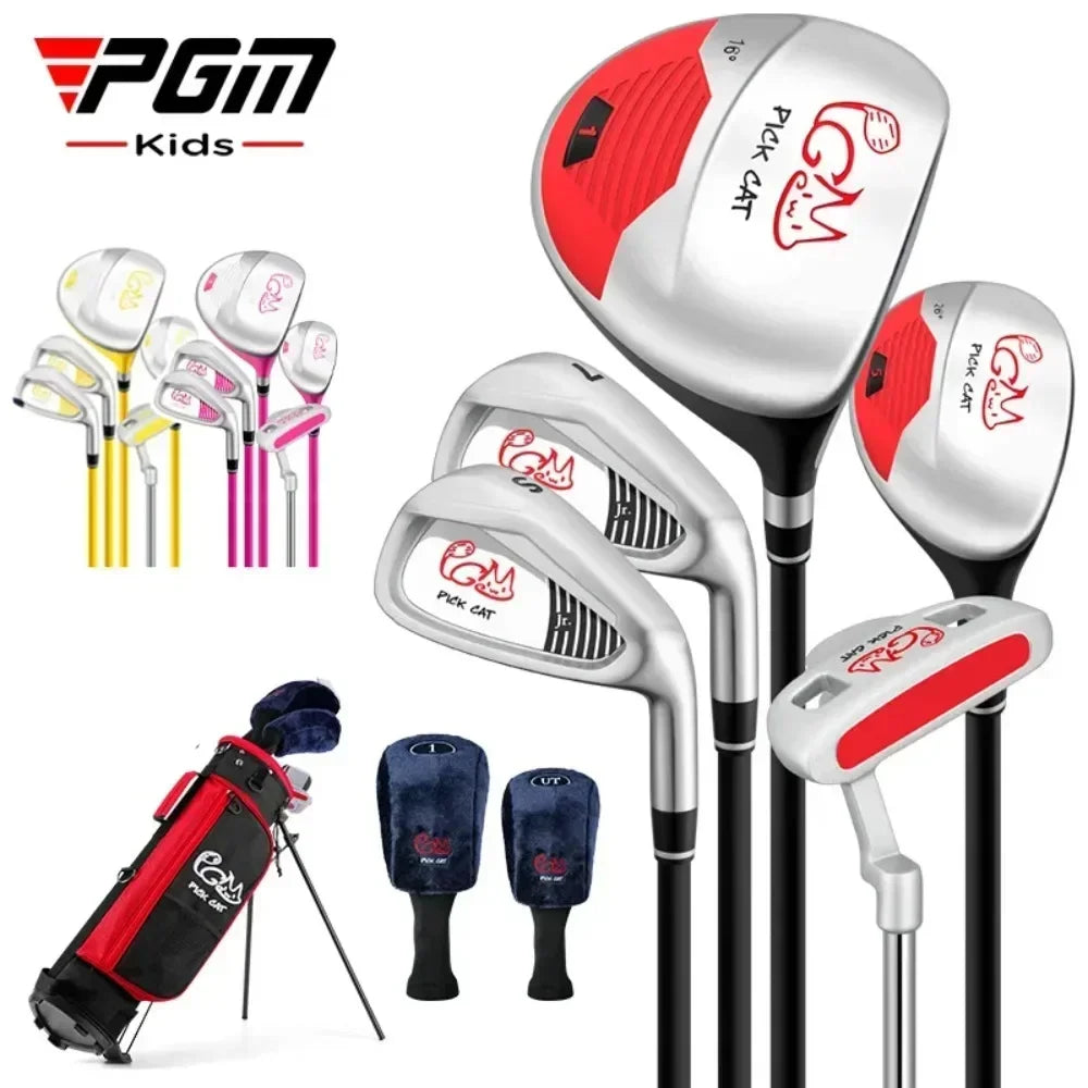 Advanced PGM 3-12 Years Old Kids Golf Club Set Training Wood Iron Swing Putter Bag Children's Boy Girl Beginner's Golf JRTG007