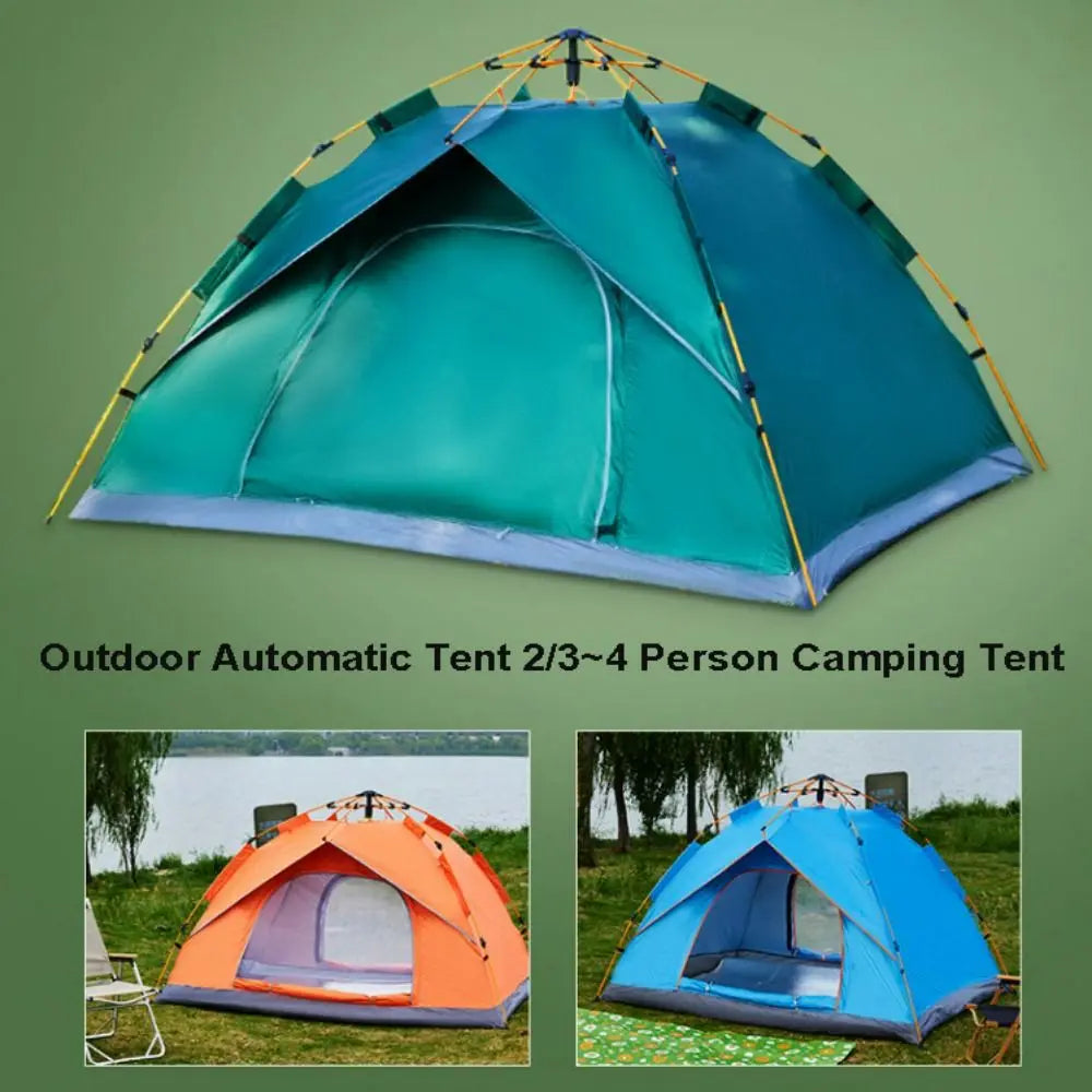Portable Outdoor Automatic Tent 2/3~4 Person Easy Instant Setup Camping Tent Multistyles Backpacking Tent