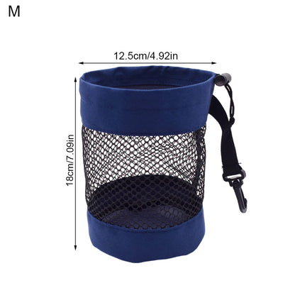 1Pc Golf Ball Pouch Bag With Drawstring Closure High Quality Mesh Nylon And Hanging Plastic Clip Convenient To Hang On Golf Bag