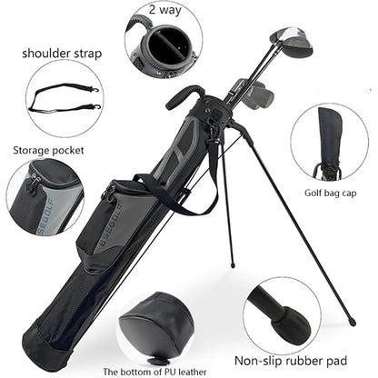A Lightweight Golf Bag for Practice Can Hold 6-7 Golf Clubs And Comes with a Cap Suitable for Both Men And Women.